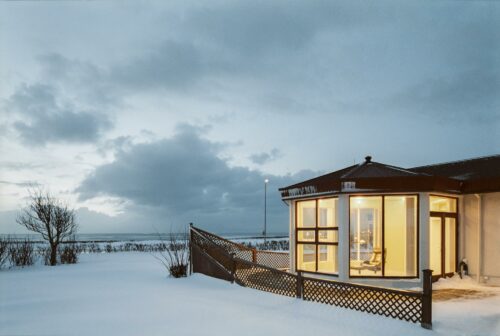 Classic architecture single family home with sun room in Iceland