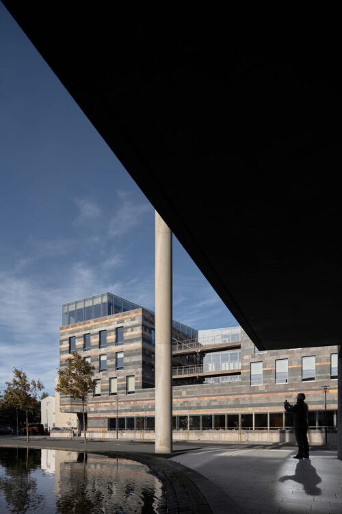 Exterior of the new Smiðja building in Iceland