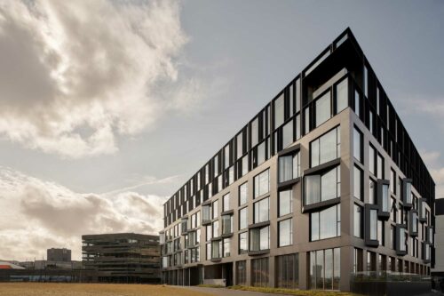 High-end hotel in Reykjavik with large windows