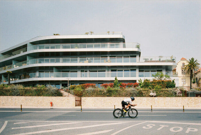 Modern architecture building with reflective metal cladding façade and large windows